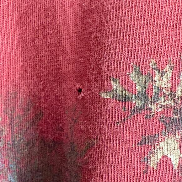 Sun River Men’s Size XL Maroon Deer Forest Graphic 100% Cotton Long Sleeved Tee - Picture 3 of 7